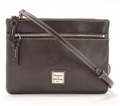 Dooney & Bourke Saffiano Leather Patsy Crossbody - Brown