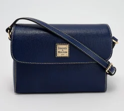 Dooney & Bourke Saffiano Leather Rena Flap Crossbody - Marine