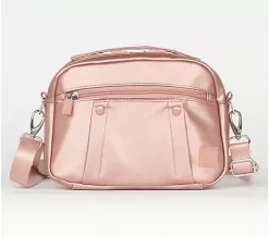 IHKWIP The Class Act Zip Front Crossbody - MetallicRoseGld