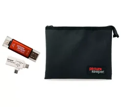 Picture Keeper Connect 64GB Storage Device w/ Fire & Water Resistant Pouch - Red