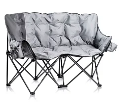 Timber Ridge Portable Double-Wide Loveseat Club Chair - Grey
