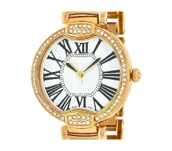 Alternative view of Bronzo Pave Crystal Panther Link Watch by Bronzo Italia