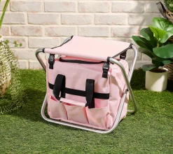 P.S. Home Portable Garden Seat with Removable Tool Bag - Rose