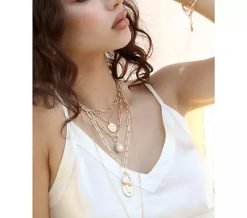 Alternative view of Ettika Cultured Pearl Oval Link Chain Necklace