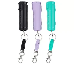 Sabre Set of 3 Pepper Gels w/Quick Release Keychain - Multi-Pack