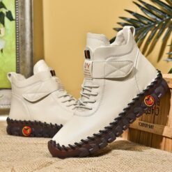 Fashionable Versatile Soft And Comfortable Cotton Boots - White, 42