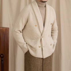 Double-breasted Knit Blazer Casual Sweater