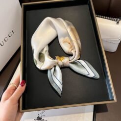 Beige Silk Square Scarf For Womenversatile And Easy To Style