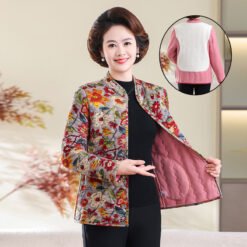 Womens Lightweight Padded Insulated Cotton Coat - 507 Long Sleeve 8, 3XL