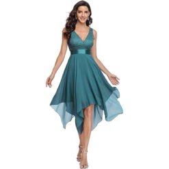 Women's Lace Chiffon Cocktail Ball Gown - Style2, US Size 22 PLUS
