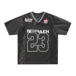 High Street Alphanumeric Printing V-neck Patchwork Short Sleeve