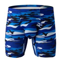 Men's Camouflage Loose U Convex Casual Sports Boxers - Blue And White Camouflage, M