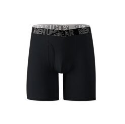 V-Shape Mens Breathable Boxer Briefs For Running And Fitness  Extended Length - Black, 8XL