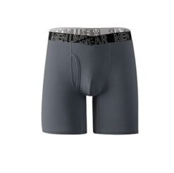 V-Shape Mens Breathable Boxer Briefs For Running And Fitness  Extended Length - Dark Gray, 4XL