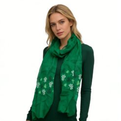 Olive Printed Scarf 2-Pack - Earth Tone Scarves 60inchx11inch Each - Multicolor