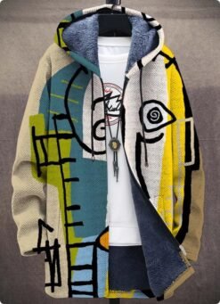 Men's Winter Printed Plush Lining  Thick And Windproof - Style 8, XL