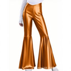 Lightweight Flared Pants With Gold-foil Snake-print - Rainbow Bar, L