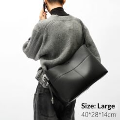 Large Silver Bag For Men A Niche Designer Piece - Large Size