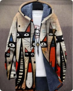 Men's Winter Printed Plush Lining  Thick And Windproof - Style 14, 2XL