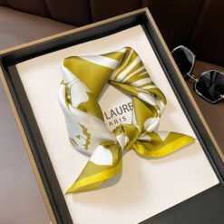 Beige Silk Square Scarf For Womenversatile And Easy To Style