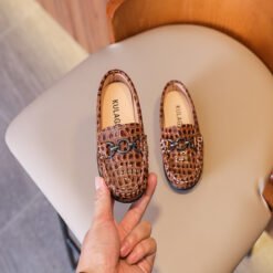 Leather Retro Children's Dress Slip-on Loafers Shoes