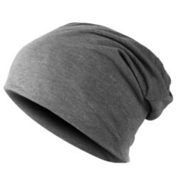 Solid Color Autumn Spring Beanies Hats For Man Male - Dark Grey