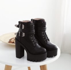 Women Ankle Boots - 39, black leather