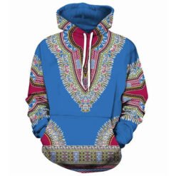 Men Hoodies Sweatshirts African folk-custom 3D Print - Blue, XXL