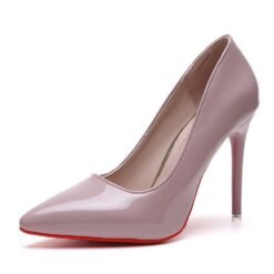 Pointed pumps high heels work shoes - Pale pinkish grey, 34