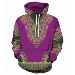 Men Hoodies Sweatshirts African folk-custom 3D Print - Purple, L