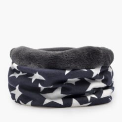 3 in 1 Ring Scarf For Women Men Beanies Hats With Pentagram Pattern Double Layer Hip Hop Hedging Cap Lining With Velvet - Royal Blue Velvet