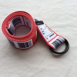 Alternative view of Fashion Men Women Pin Bicyclic Buckle Belts Letters Digital Printed Preppy Style Casual Knitted Strap Waistband Belt Jeans Belts