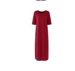 One Shoulder Casual Fall Dresses - Red, 3XL