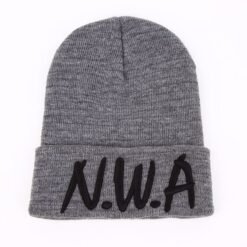 New Skullies Beanies Gangsta NWA Knitted Winter Hats - Grey