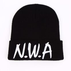 New Skullies Beanies Gangsta NWA Knitted Winter Hats - black