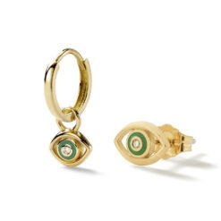 Diamond Devil's Eye Stud Earrings - default