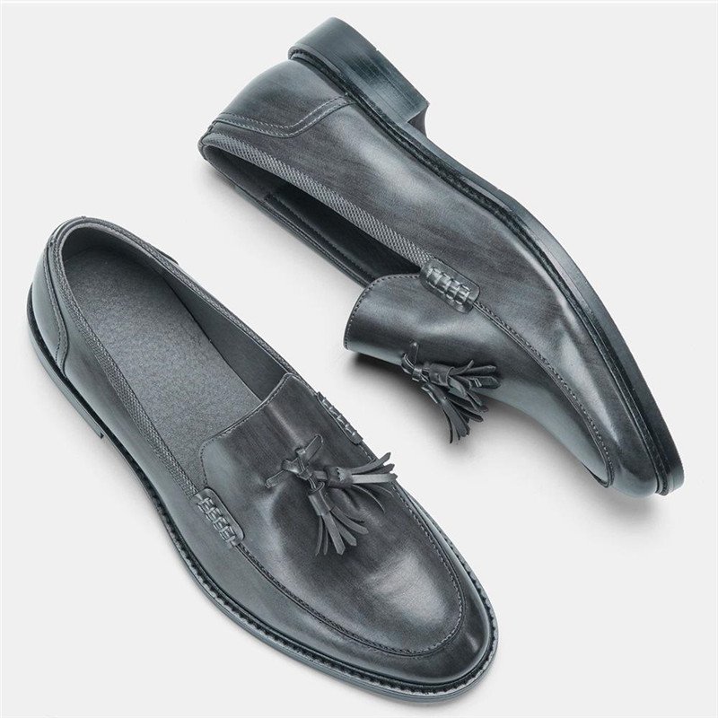 Men Casual Shoes Leather Loafers Business Dress Formal Shoes - Image 3
