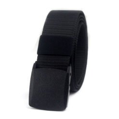 Men Female Belts Military Nylon Adjustable Belt Men - Black, 120cm