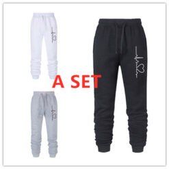 Harajuku Loose Joggers Wide Leg SweatPants Women Trousers - A SET, 3XL