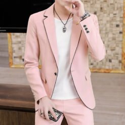 Men's Suits, Slim Korean Style Small Suits - A1Apink, XL