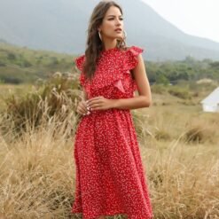 WoMeN SuMMer CHiffoN LoNG Dress Maxi Dresses - Red, S