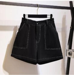 Women Shorts - Black, 5XL