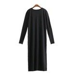 Casual Black Long Dresses - Black2, M
