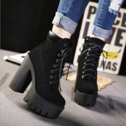 Women Ankle Boots - 39, black strip