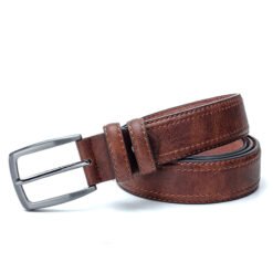 Men Vintage Belts For Jeans Luxury Split Leather Belt Men Famous Belt For Man Designer Belts With Vintage Style - Brown, 125cm