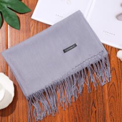 New Designer Brand Women Scarf Shawls Lady Wraps Foulard Neck Scarves - Light grey