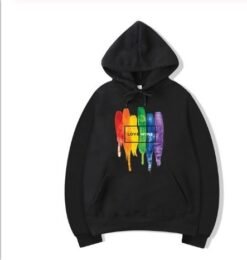 Men's Pride Lgbt Cotton Fleece Hoodies Sweatshirts Man Love Wins Sweatshirts Hoodies Comics Hoodie - Black, XXL