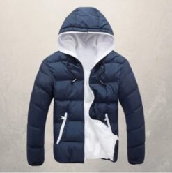 High Quality Candy Color Mens Jackets - Navy blue, M