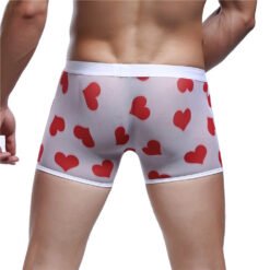 Printed boxer briefs - white, M