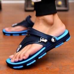 Slippers Men's Sandals Non-slip Sandals And Slippers - 1817Blue Background, 44